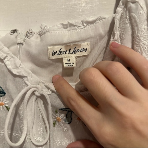 Love & Lemons Yolanda Puff Sleeve Mini Dress - Picture 5 of 7